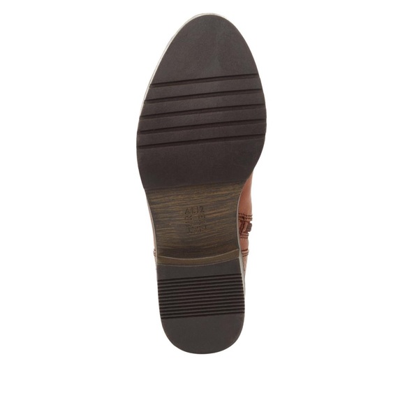 NEVER WORN Naturalizer Genna Leather Zip-Up Midcalf Moto Boot in Cider Spice - Picture 9 of 11